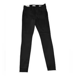 Jessica Simpson Mid-rise Super Skinny Coated Denim Black Jeans Size 6/28